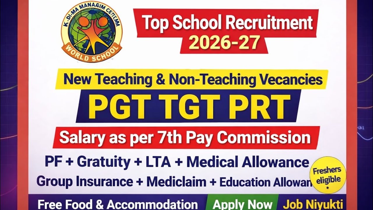 K R MANGLAM Schools Vacancy 2026 🔥 | Teaching & Non-Teaching Jobs | Salary ₹1 Lakh + Benefits #jobs
