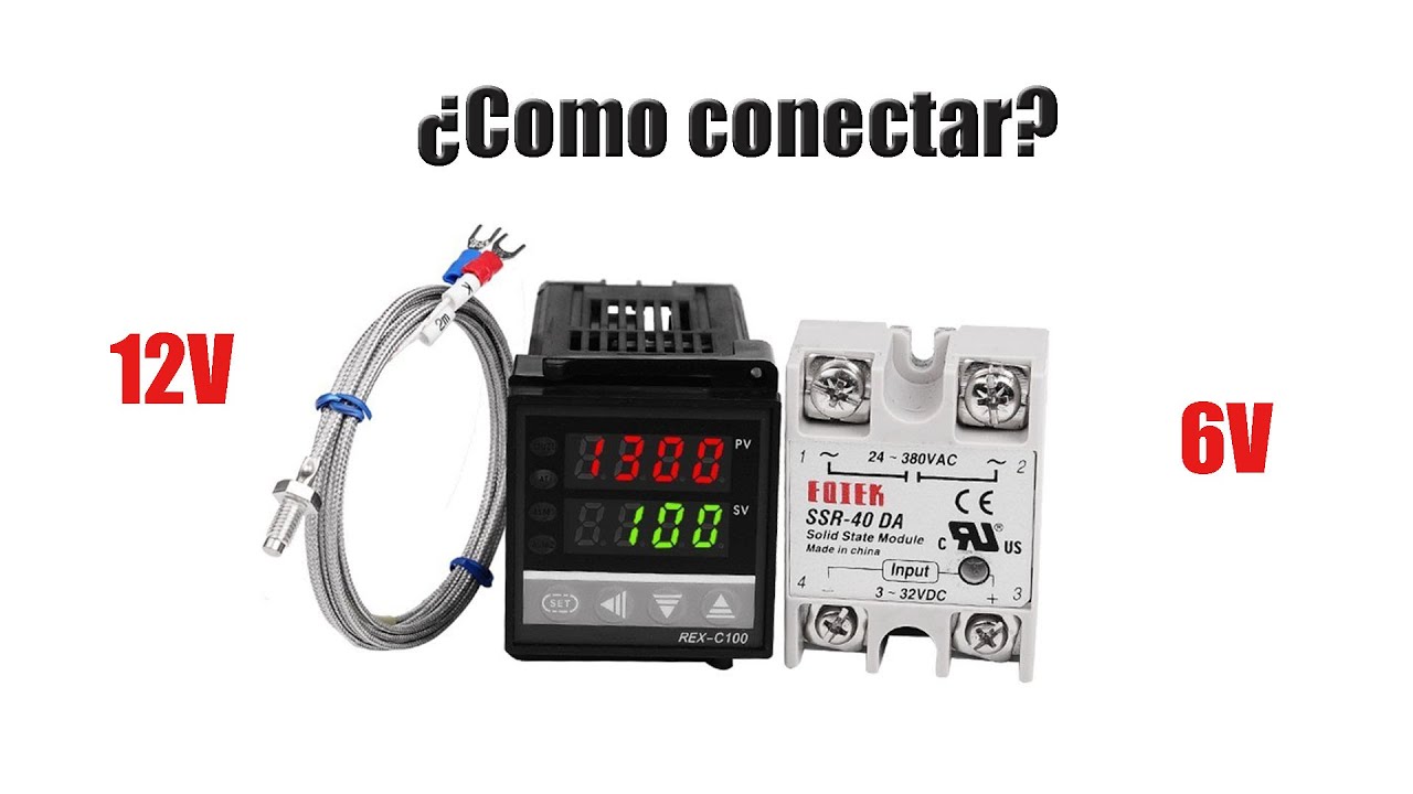 Cómo conectar Relé de estado sólido 6V a controlador REX C100.