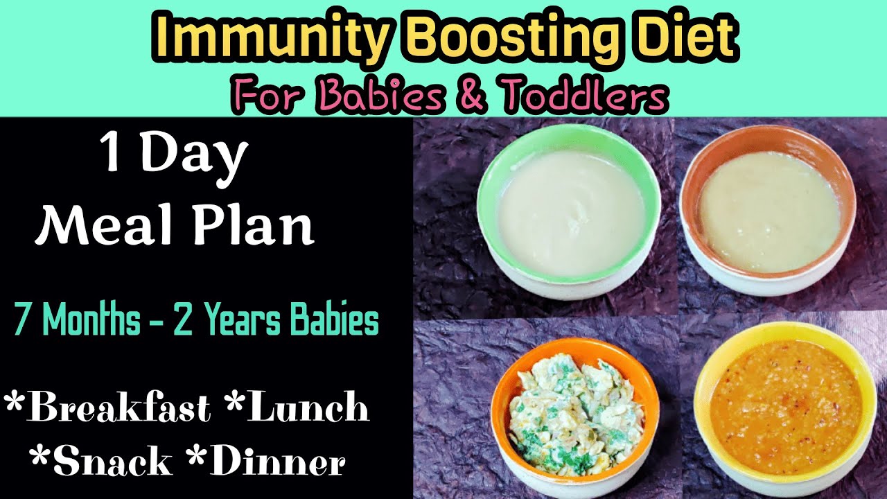 Immunity Boosting Diet/ 1 Day Meal Plan for Babies & Toddlers/ 7 Months - 2 Years Baby Food Plan