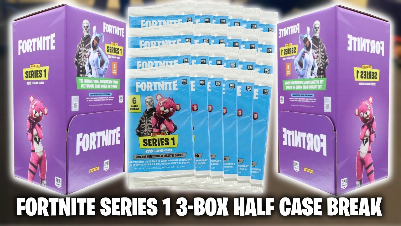 Fortnite Series 1 Gravity Feed 3-Box Half Case Serial # Break (Fortnite Trading Cards)