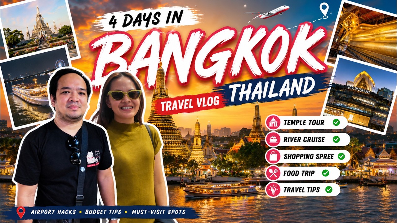 Thailand Travel Vlog 2026 🇹🇭 | Bangkok Travel Guide (Budget Hotel, Temples & Dinner Cruise)