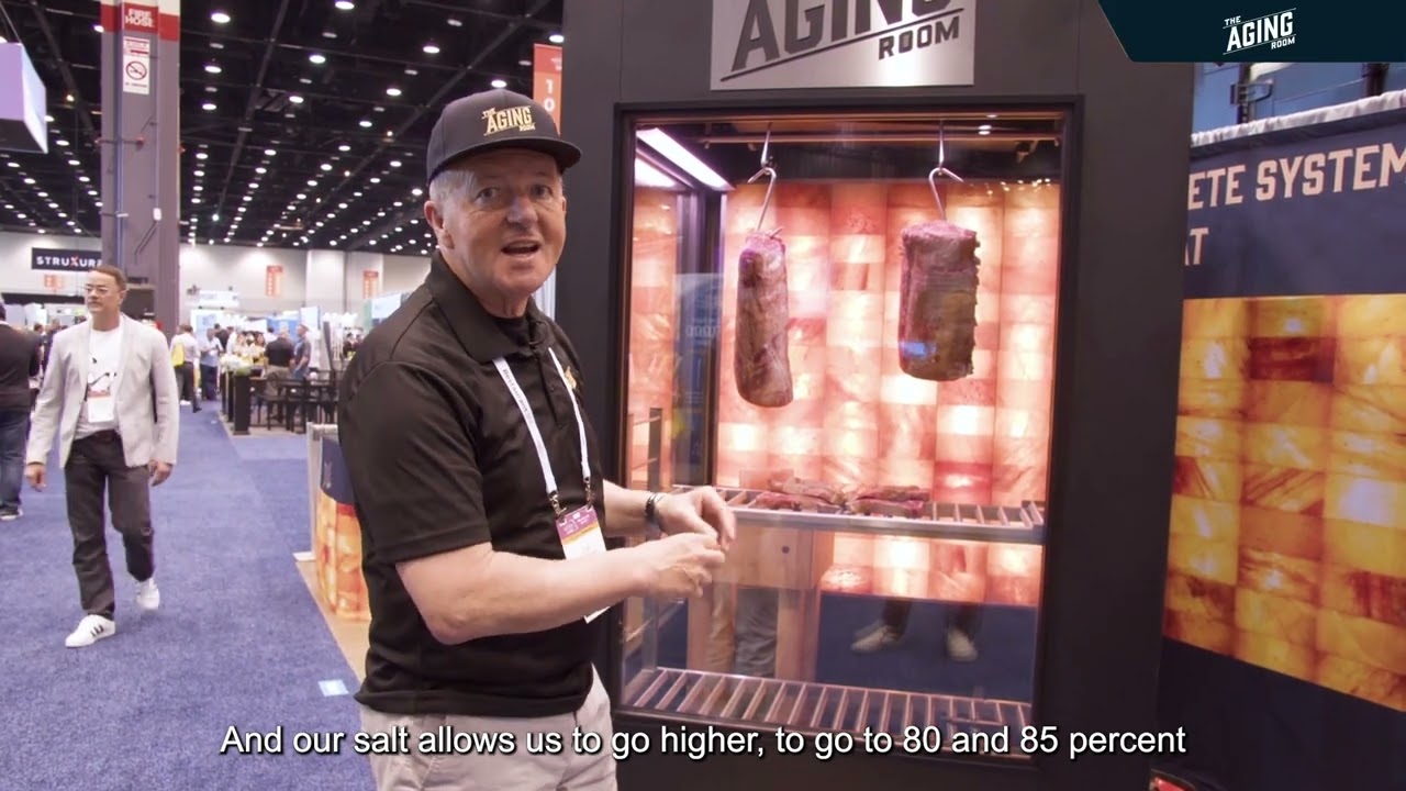 What temperature and humidity are required in the meat Aging Room?
