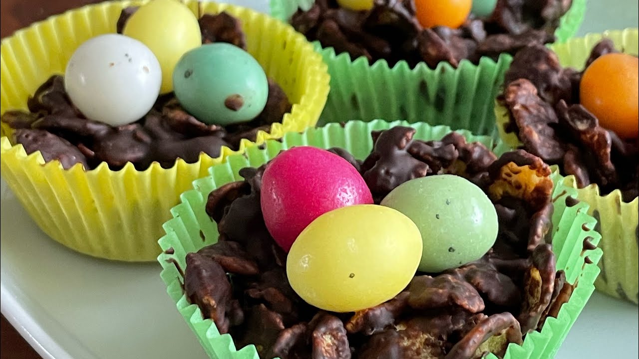 DIY Recept voor Pasen - Chocolade vogelnestjes maken - paasbrunch paasrecept