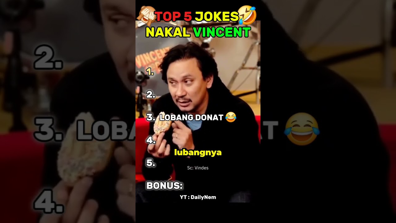 TOP 5 JOKES NAKAL VINCENT ROMPIES #lucu #jokes #vincentrompies #vindes #tonightshow #beranda #komedi