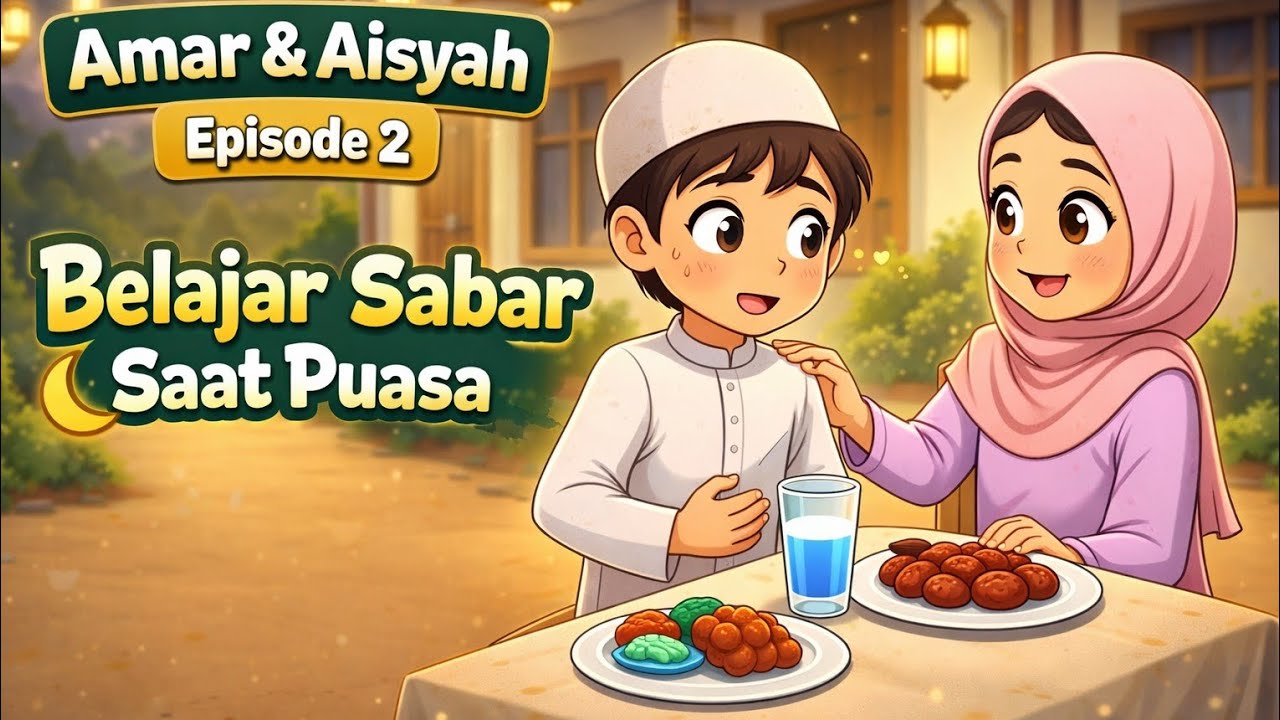 Ammar & Aisyah | Kebaikan di Bulan Ramadhan | Episode 2 – Belajar Sabar Saat Puasa