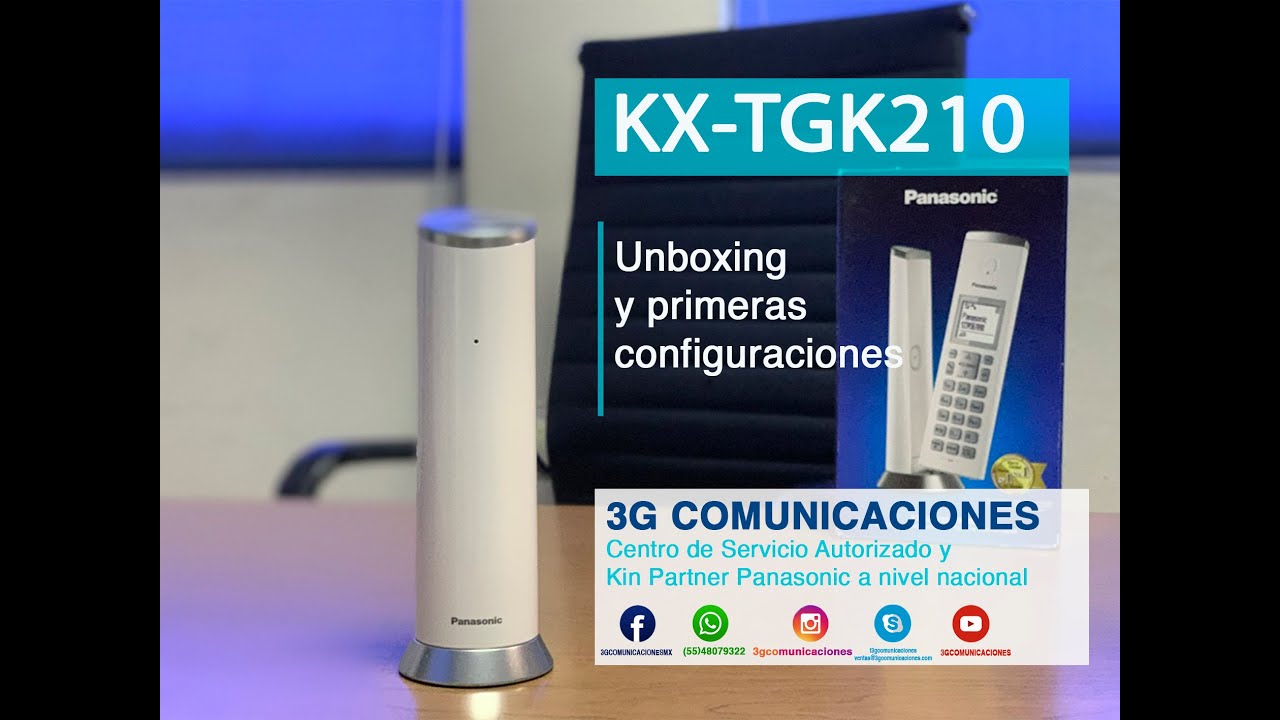 Unboxing y primeras configuraciones de Teléfono Panasonic KX-TGK210-Características principales