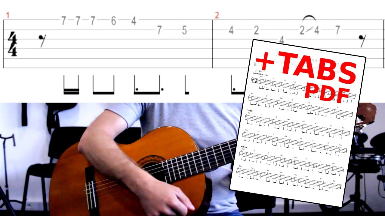 Tiago - Kendji Girac (tuto guitare complet +solo)