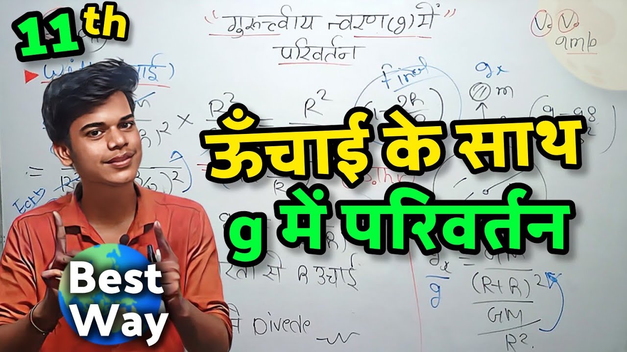 🌏 ऊचाई के साथ g के मान में परिवर्तन | Uchai ke Sath 'g' ke Man Me Parivartan | Physics