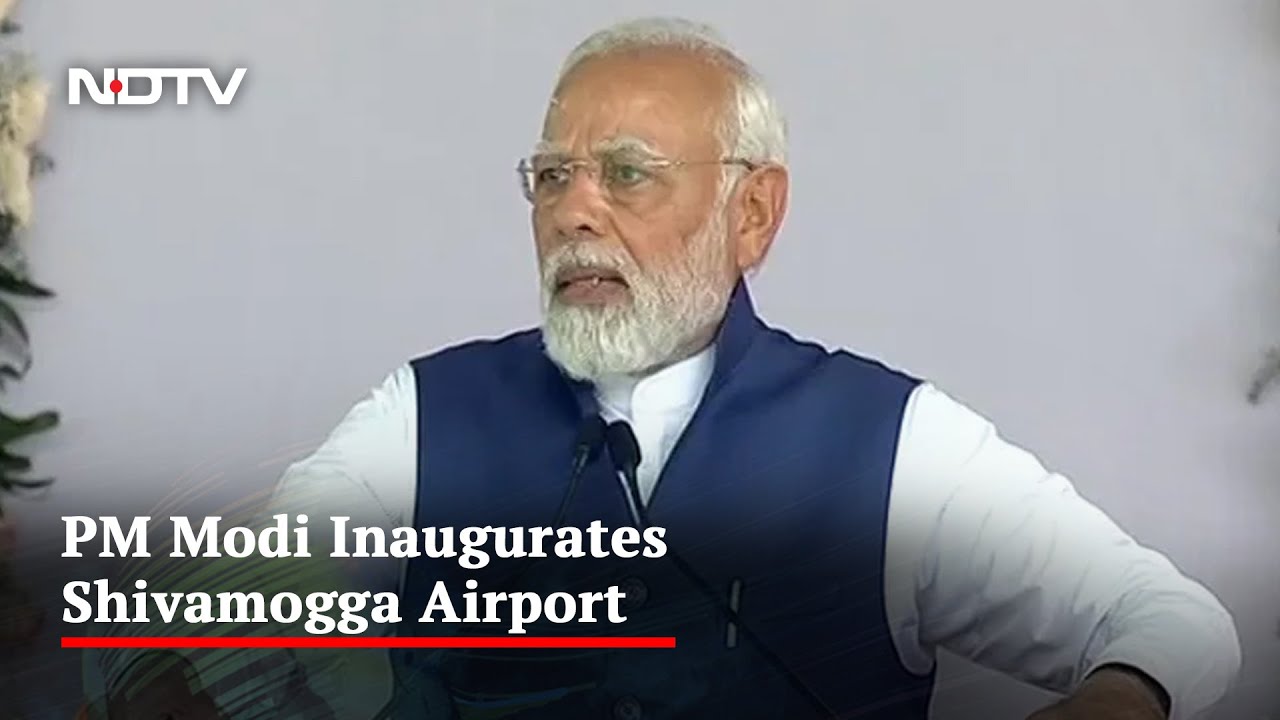 PM Modi Inaugurates Lotus-Shaped Shivamogga Airport In Karnataka