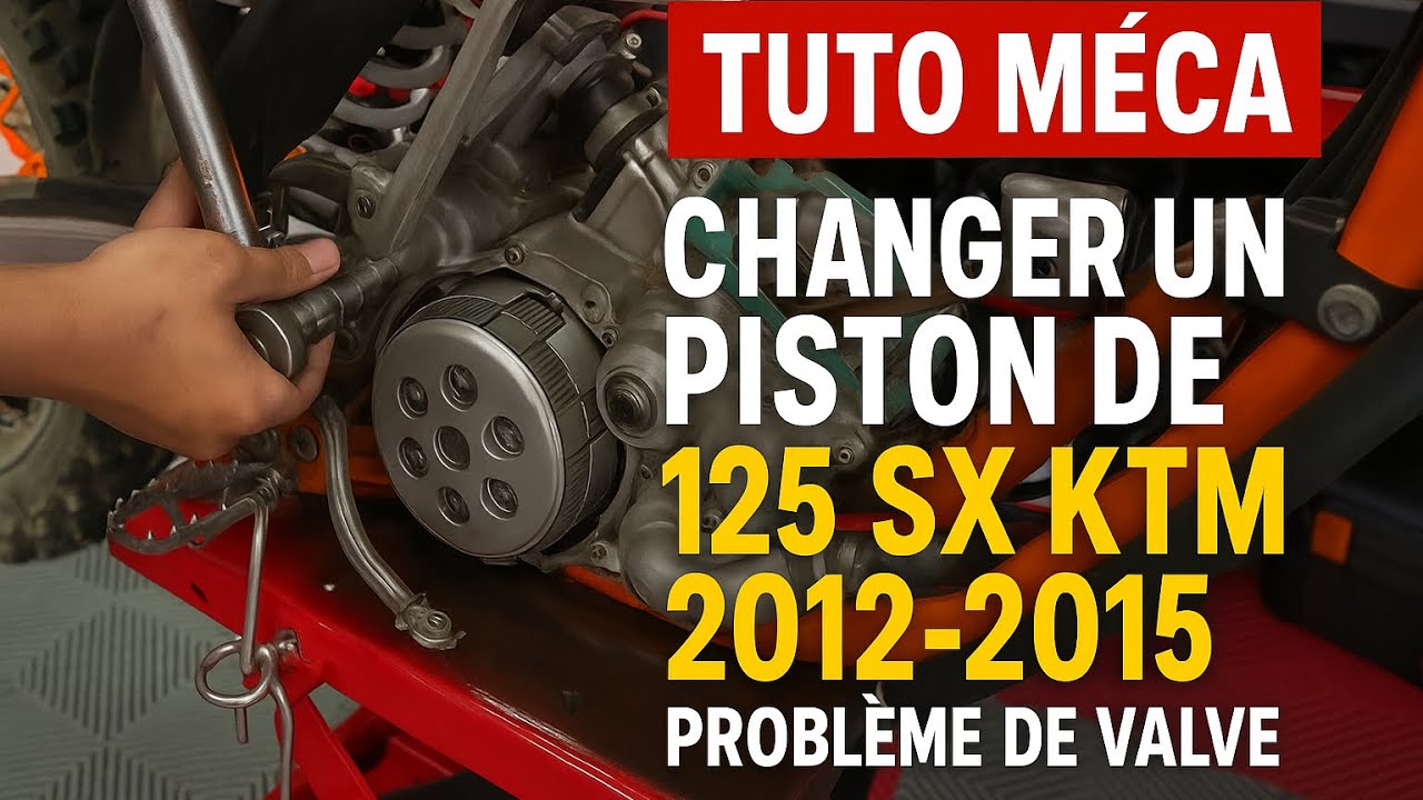 Tuto meca : changer un piston de 125 sx ktm 2012-2015 (problème de valve ) démontage Partie 1