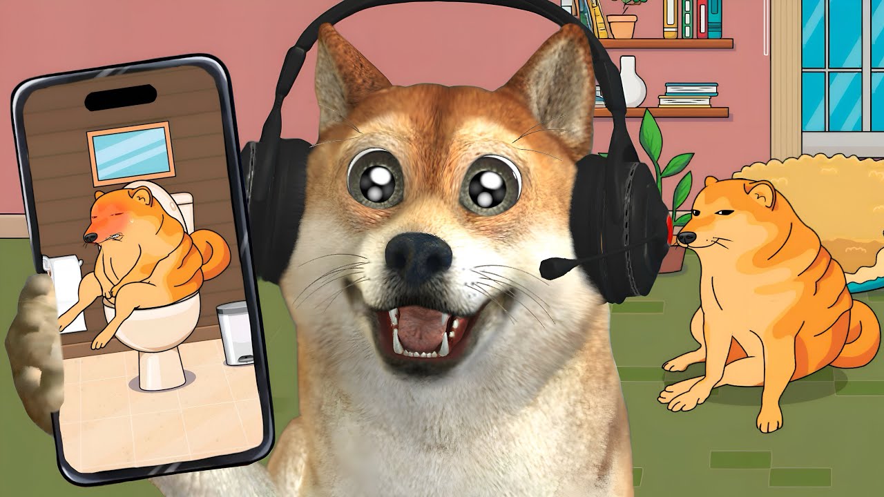Eu encontrei o jogo do TALKING DOGE...