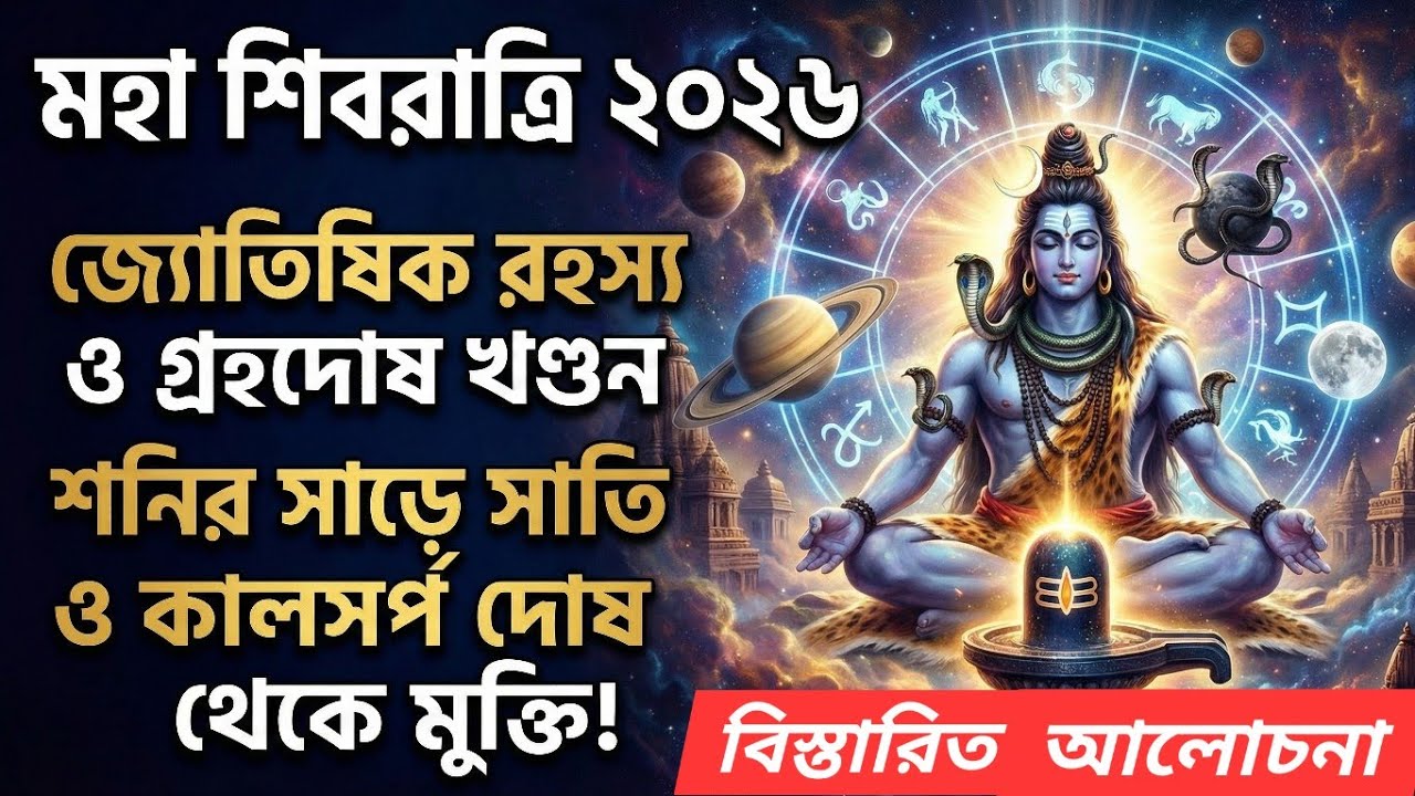মহা শিবরাত্রি ২০২৬: রাশি অনুযায়ী ভাগ্য বদল ও গ্রহদোষ মুক্তির সঠিক উপায় | Maha Shivaratri 2026
