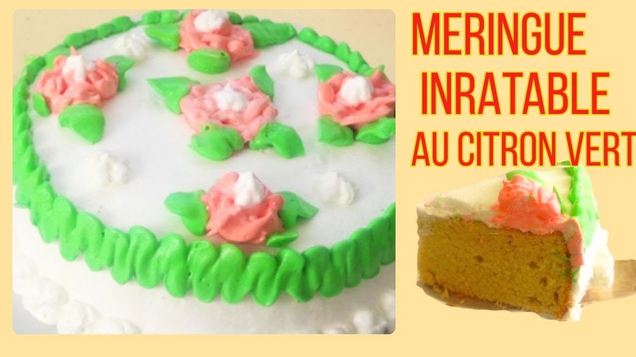 J'ai décoré un Gâteau fouetté avec sa meringue au citron vert !