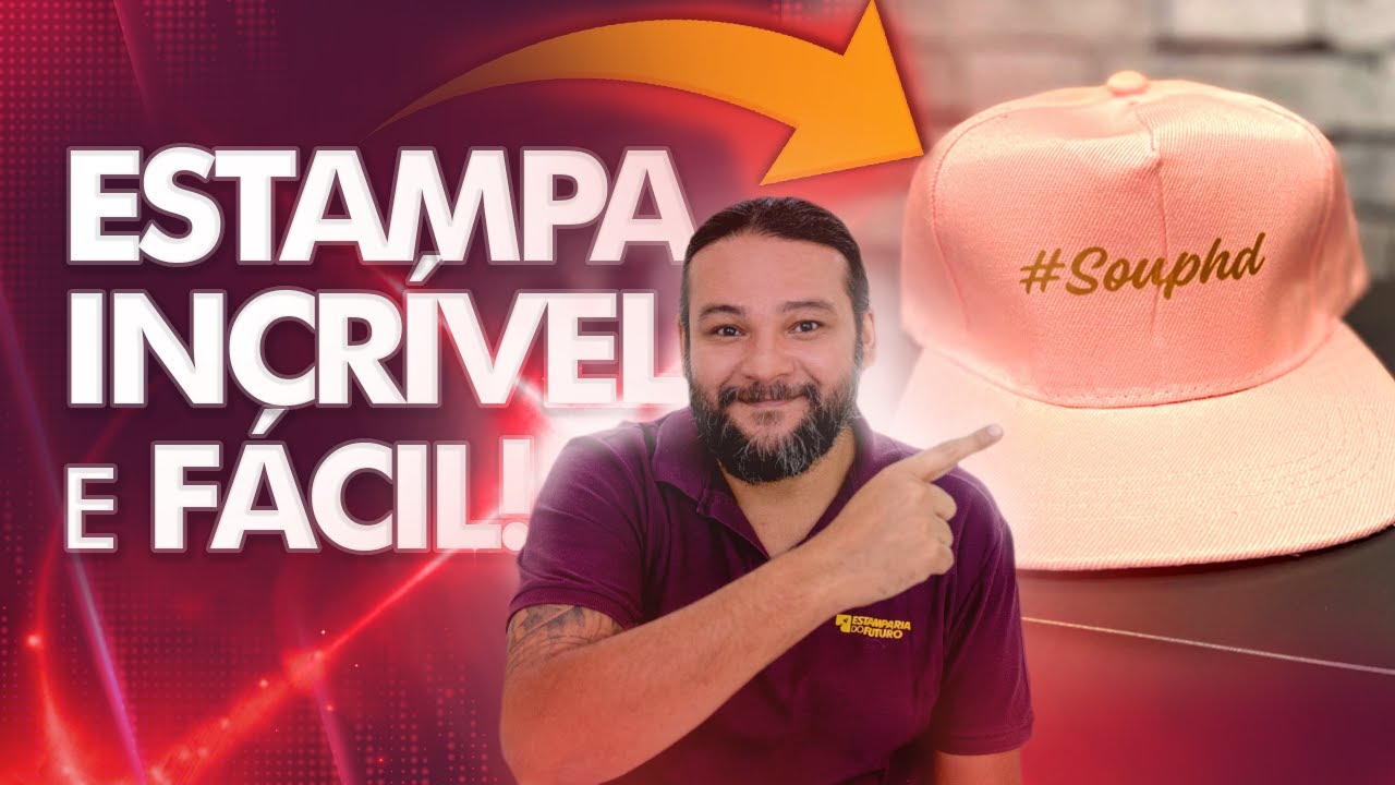 Como ESTAMPAR BONÉ com FILME DE RECORTE na PRÁTICA