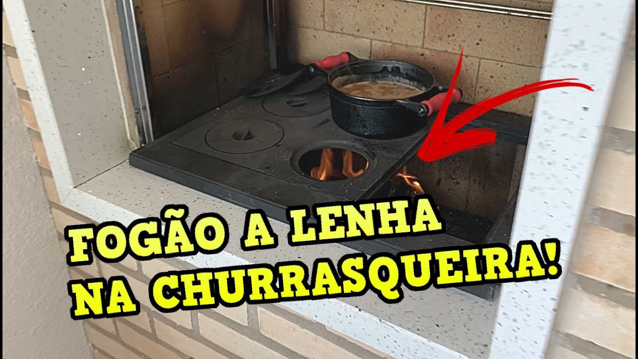 Transformei a CHURRASQUEIRA em FOGÃO A LENHA