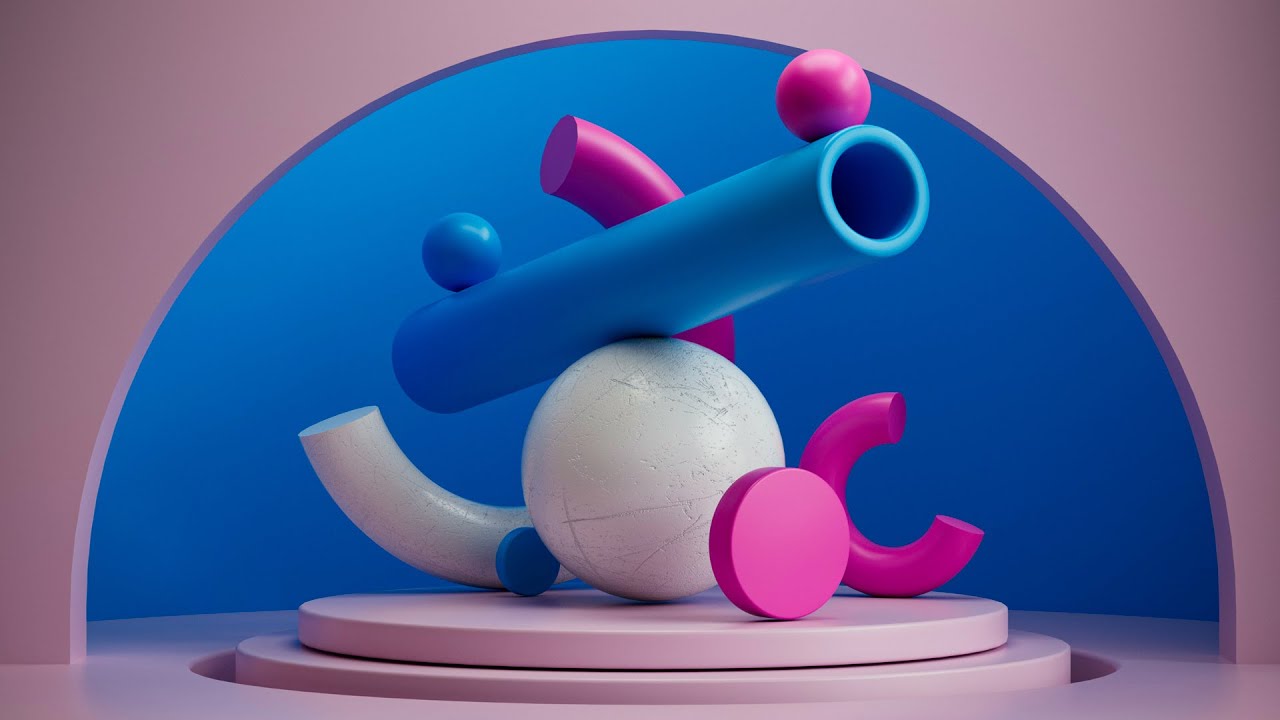 Cinema 4D Redshift Live Tutorial, Designing with Primitives: 3D Shape Composition