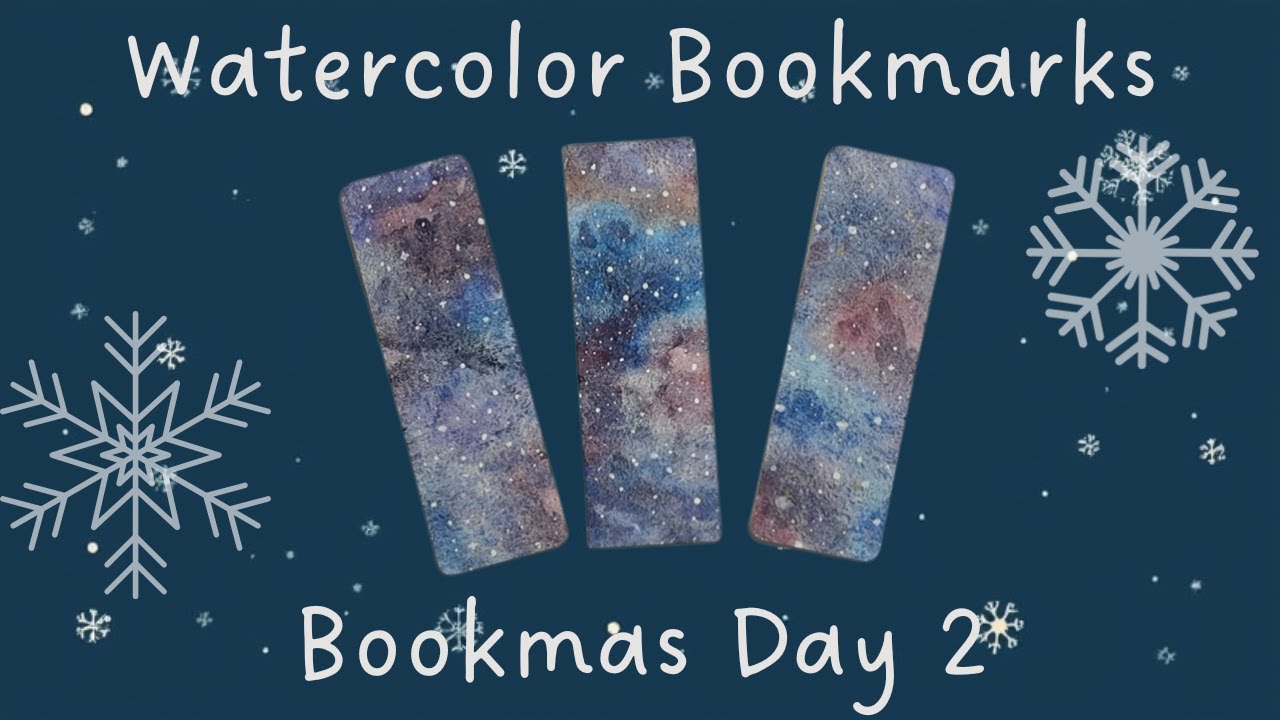 DIY Galaxy Watercolor Bookmarks | Bookmas Day 2