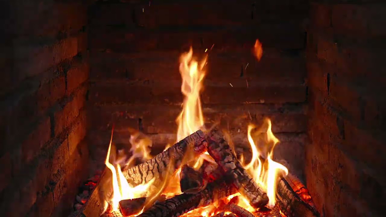 Insomnia Relief Piano Music for Anxiety - Crackling Fire Sounds Warm Cabin Ambience