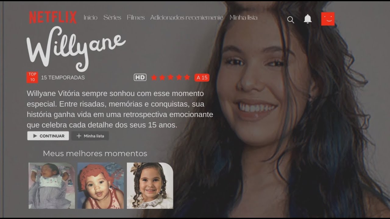 Retrospectiva Debutante Willyane vitória - Tela Netflix + Retrô em tons de azul