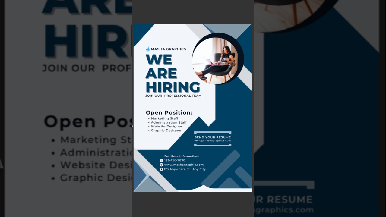 Hiring Flyer Design in CorelDRAW | CorelDRAW Tutorial | #shorts #youtubeshorts #trending