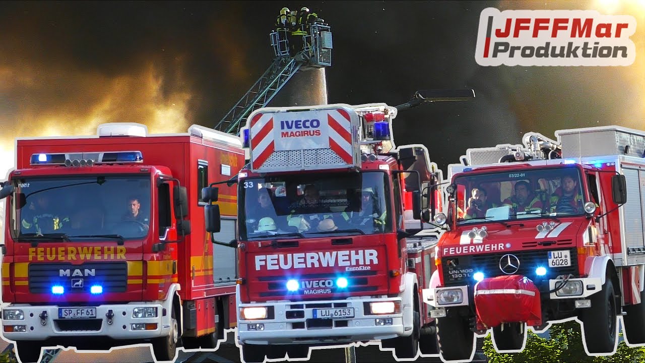 Lagerhallenbrand in Speyer am 10.06.2017 | Einsatzfahrten