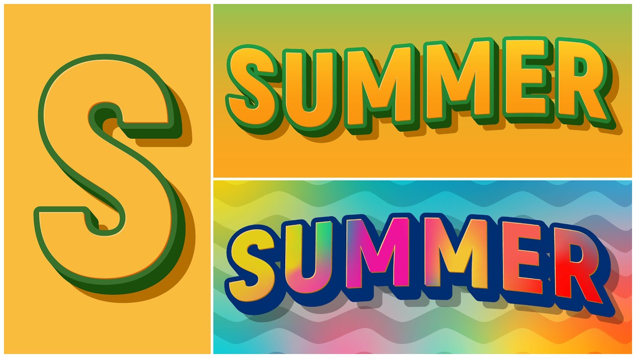 Make 3D Text in Adobe Illustrator | Master Multiple Gorgeous Designs in minutes