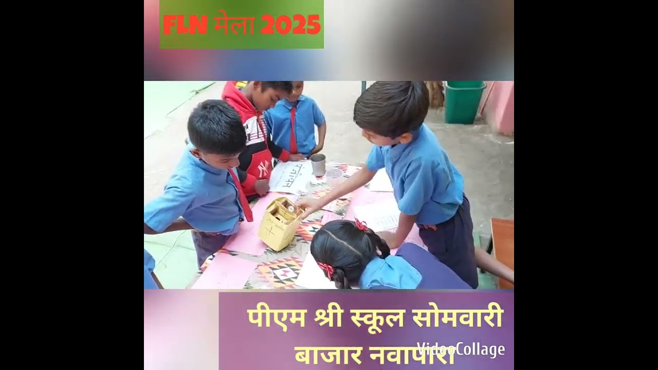 FLN मेला 2025 पीएम श्री शासकीय प्राथमिक शाला सोमवारी बाजार नवापारा 