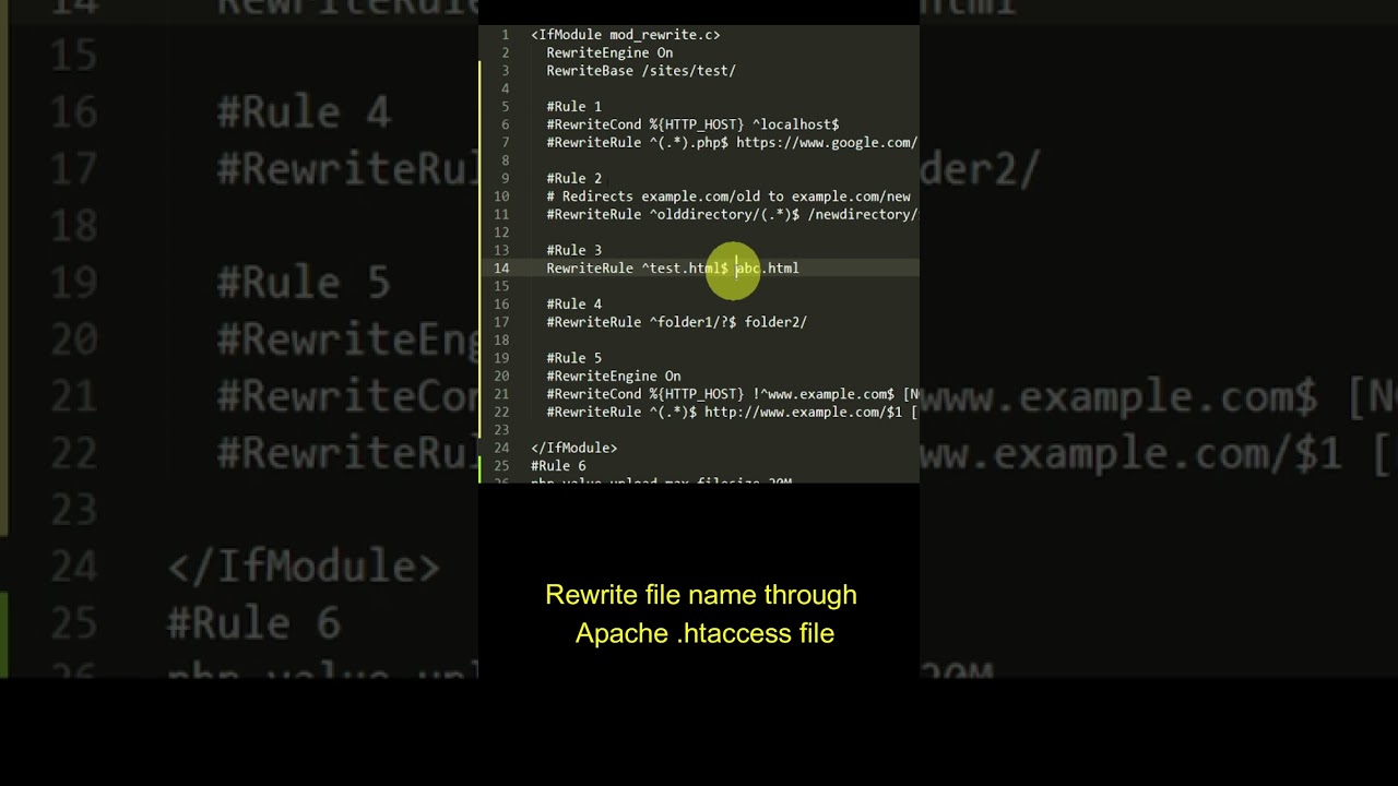 Redirect / Rewrite one file to another file using #htaccess #apache #php