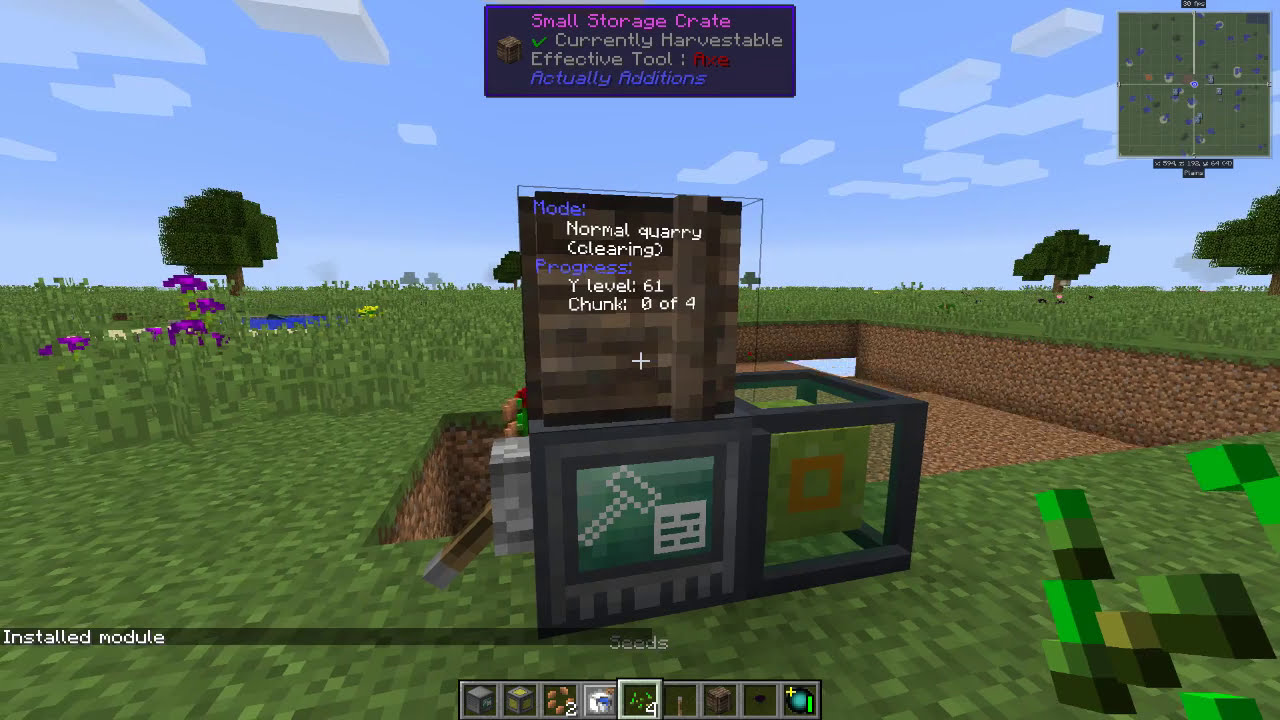 Карьер! Помпа! Филлер! Builder RFtools 1.10.2