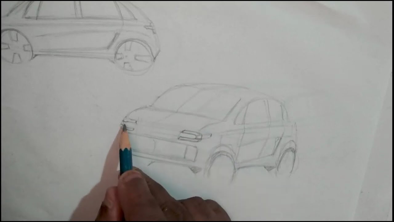 Tata Nano ev concept car sketch