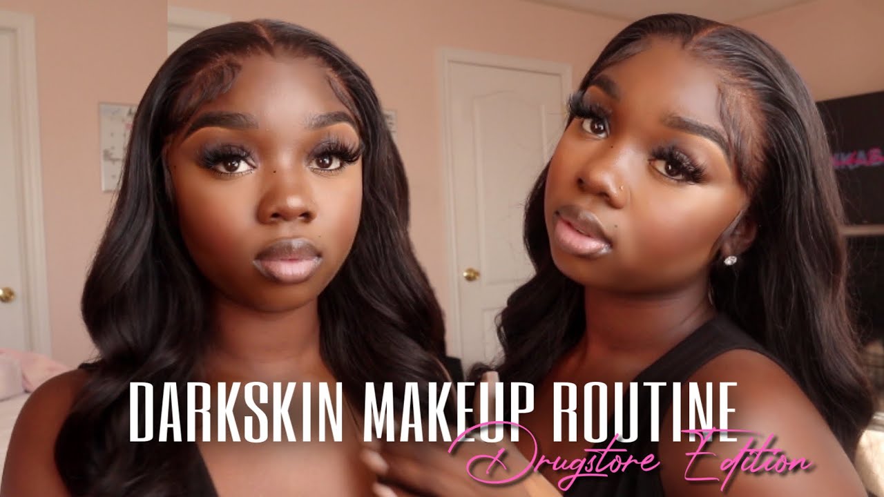 Everyday Dark skin Makeup Routine: Drugstore Edition ❤️ Easy to follow!
