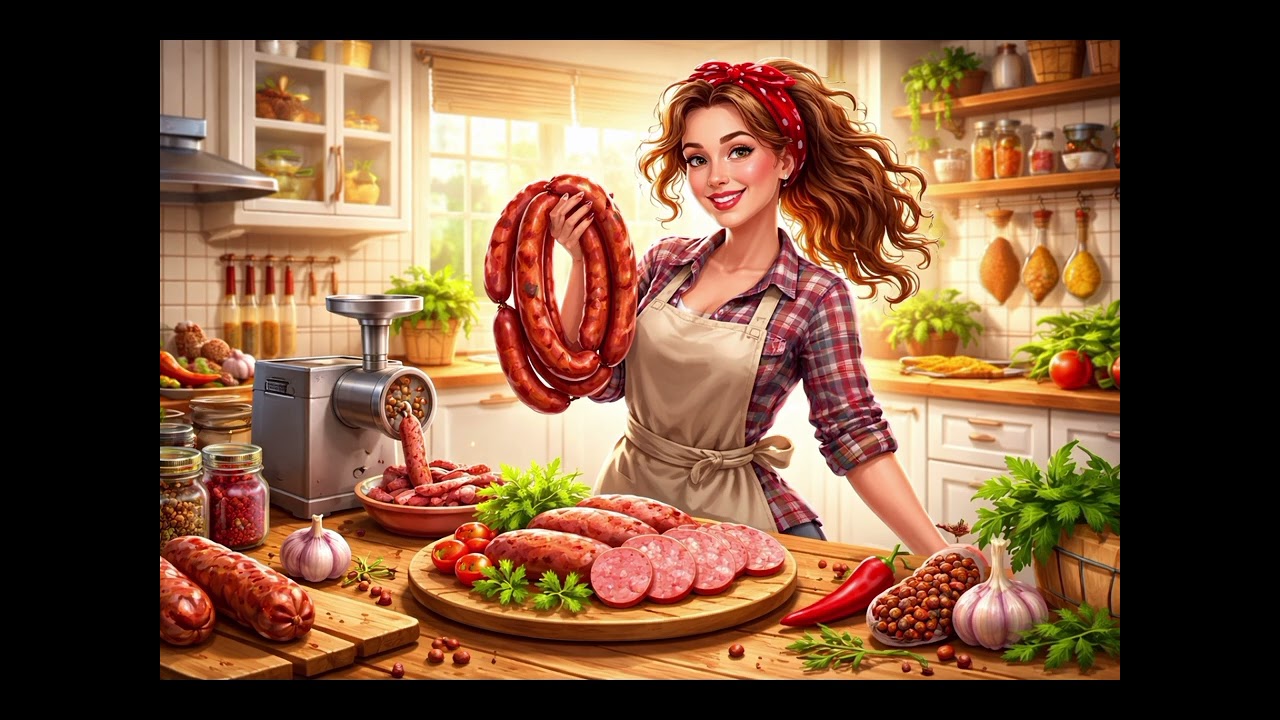 Катя и домашняя колбаса