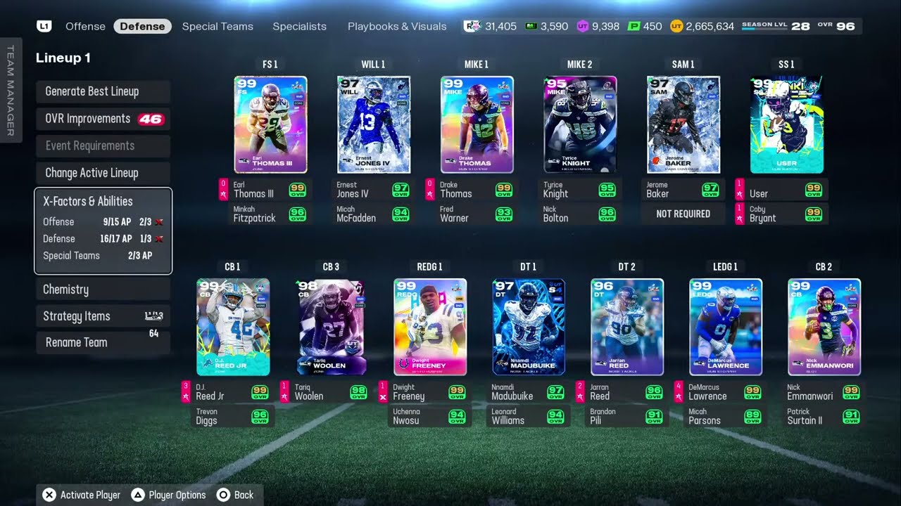 97 Seahawks theme team Madden 26
