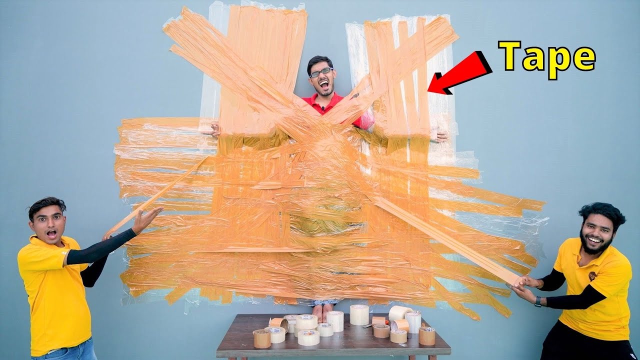 Taping Myself On Wall Experiment | क्या टेप मुझे दिवार पर चिपका पायेंगी? Gone Funny