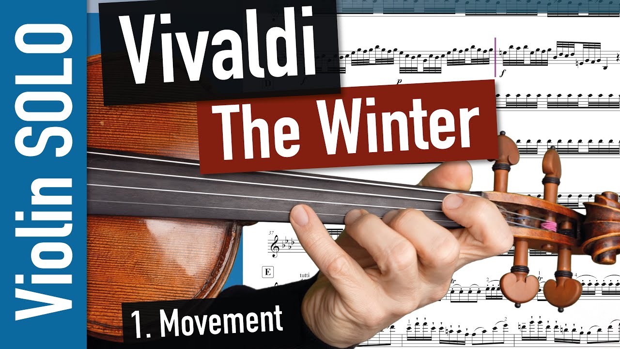 A. Vivaldi: Winter 1. Movement CLOSE UP Violin SOLO - The Four Seasons | violin sheet music