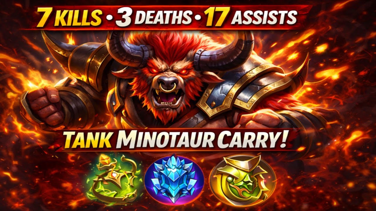 Minotaur Solo Rank Hard Carry - Can We Win? - MOBILE LEGEND BANG BANG 