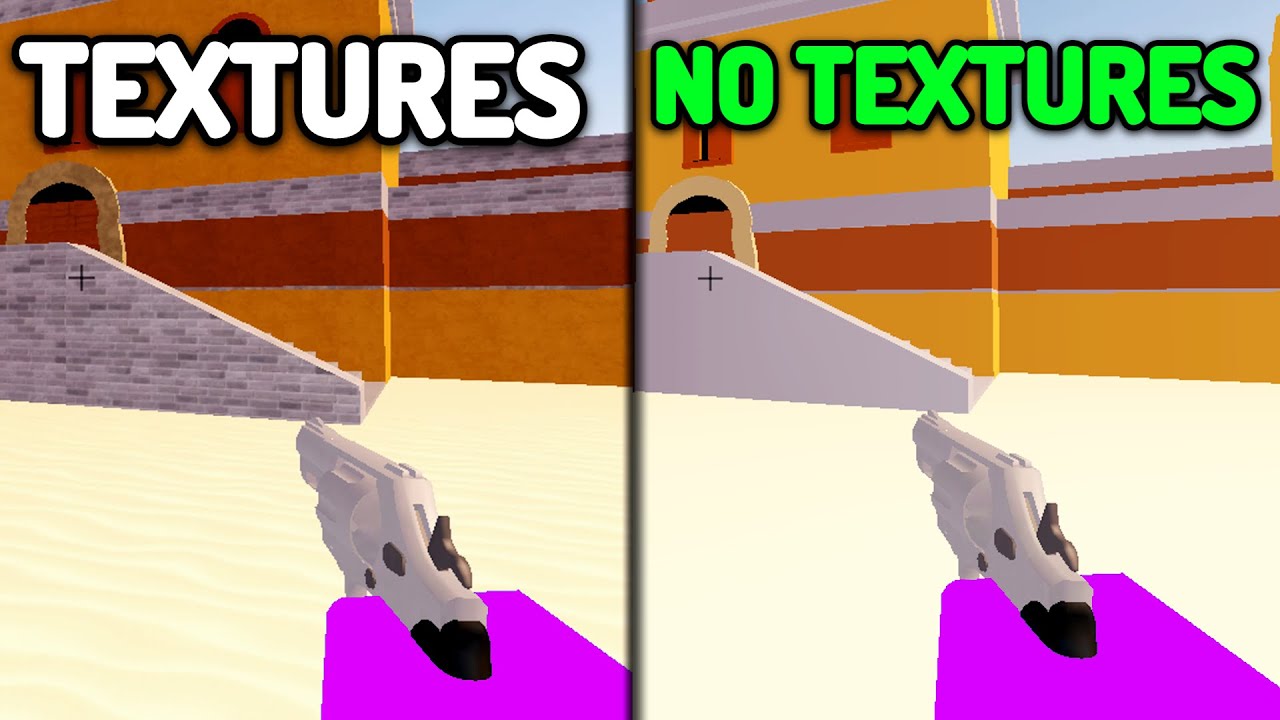 So I used No Textures in Roblox Arsenal...