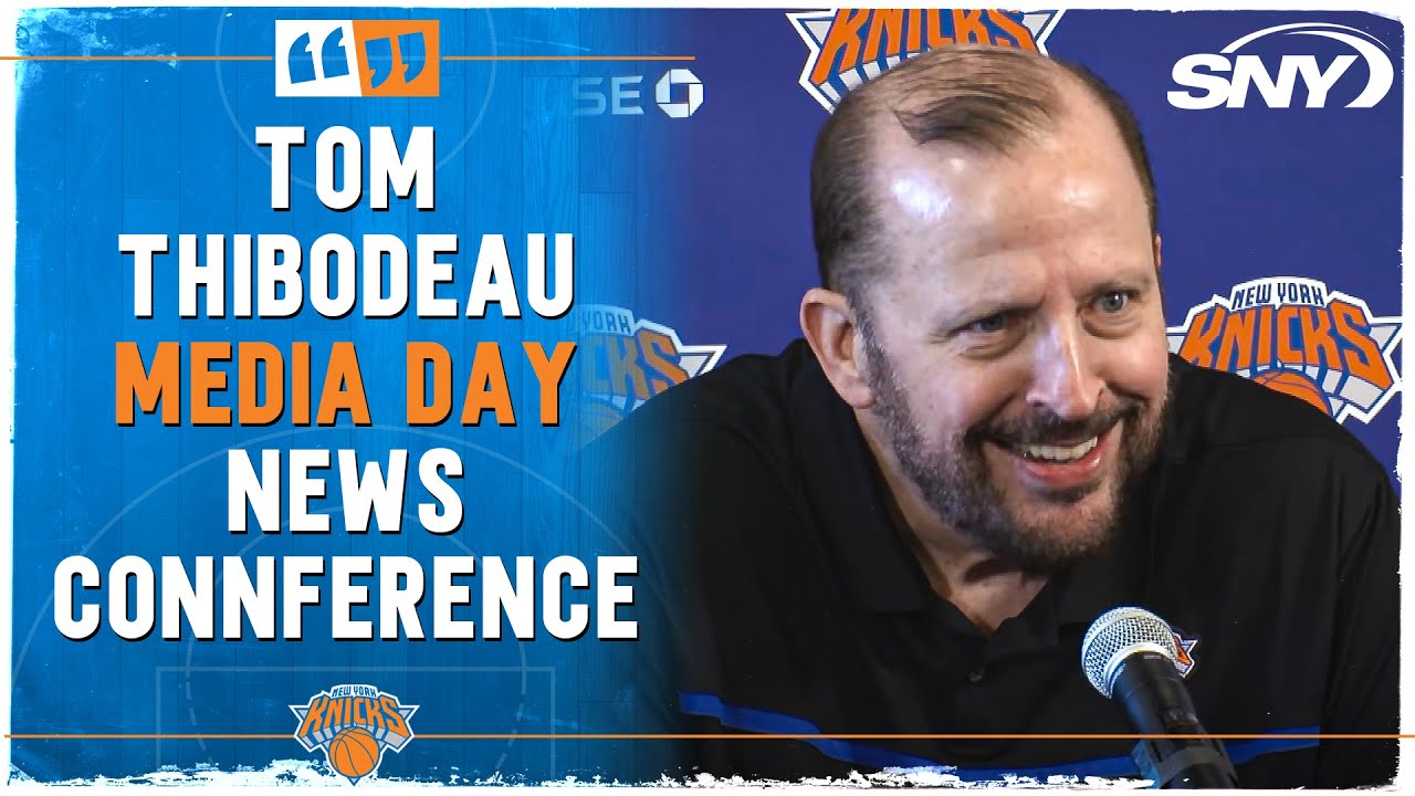 Tom Thibodeau asked about Karl-Anthony Towns and upcoming 2024-2025 season | Knicks Media Day | SNY