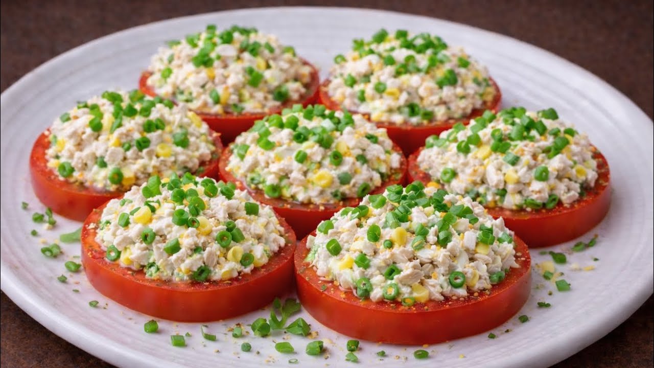 Самая вкусная закуска из помидоров, которую я когда-либо пробовал! 🍅 Легко и быстро!