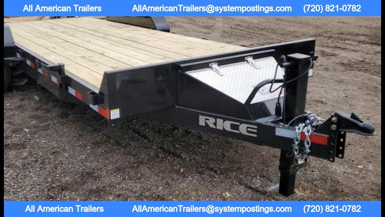 2023 Rice 7X18 2 10K HD Flatbed Equipment Trailer