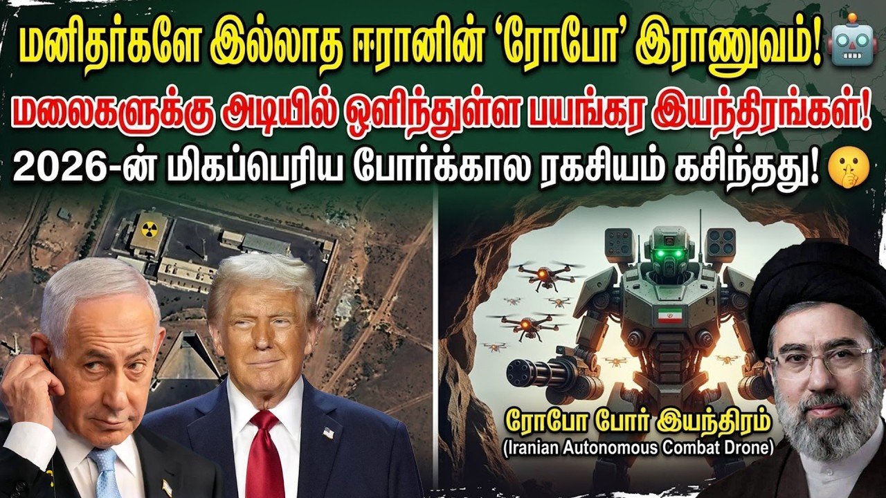 🔴 மனிதர்களே இல்லாத ஈரானின் 'ரோபோ' இராணுவம்! 🤖 மலைகளுக்கு அடியில் ஒளிந்துள்ள பயங்கர இயந்திரங்கள்!