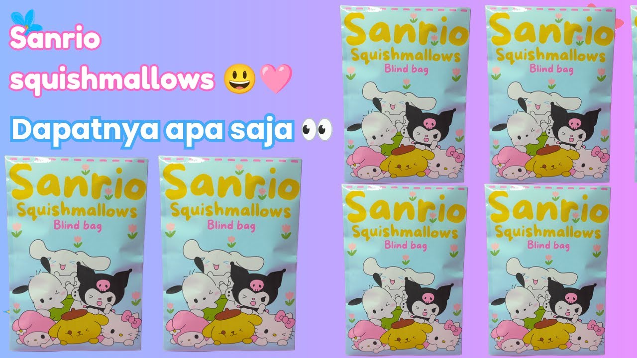 Kompilasi Unboxing 6 Blind Bag Sanrio Squishmallow | Super Gemes & Satisfying ASMR 💗✨