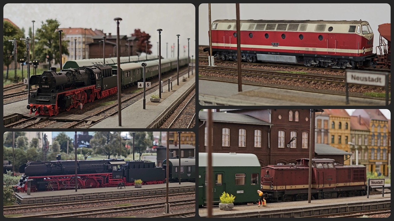 H0 Neustadt Anlage / DR Epoche IV - Personen- und G&uuml;terzugfahrten im Bahnhof Neustadt am 07.03.2026