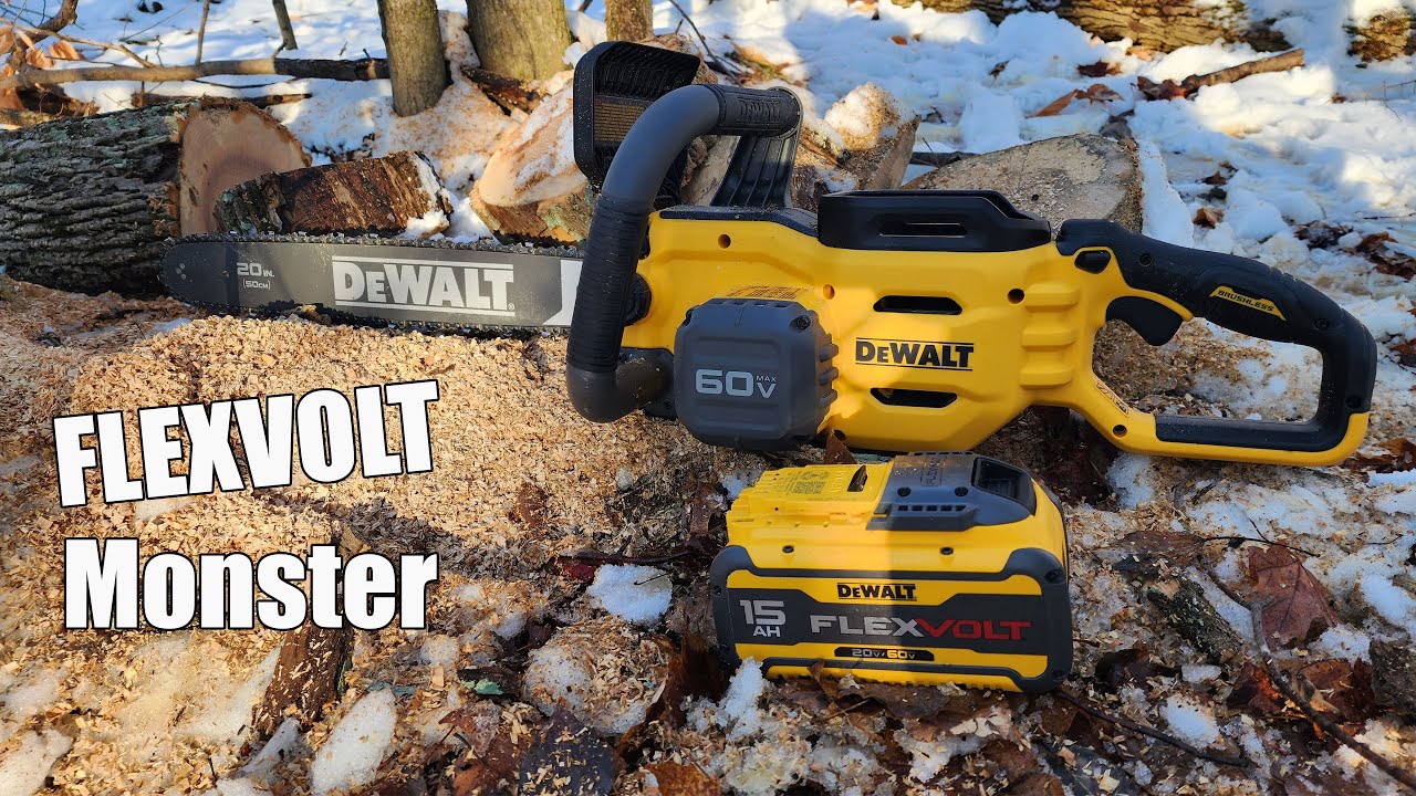 Обзор комплекта бензопилы DEWALT FlexVolt 60 В Max 20 дюймов 5 А·ч DCCS677Z1