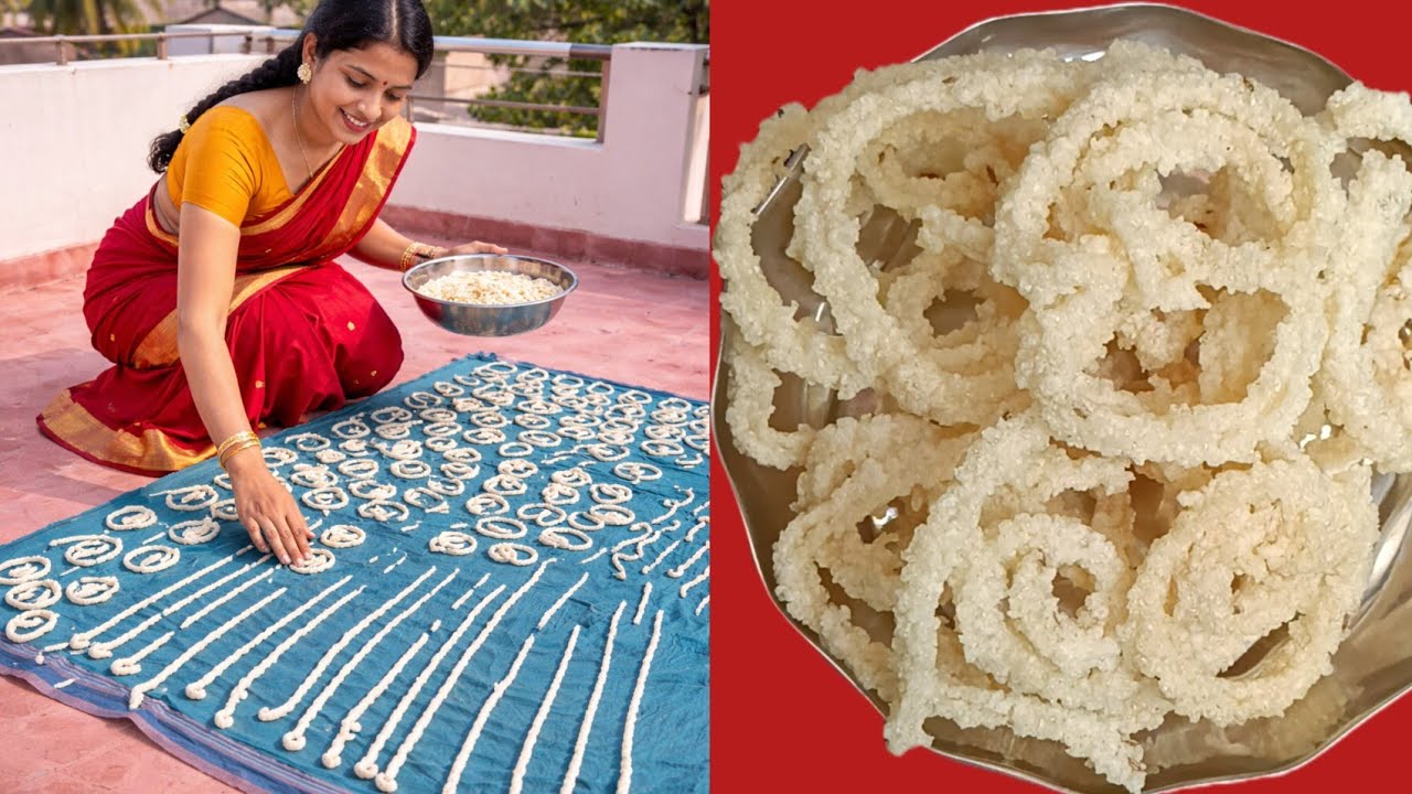 கூழ் காய்ச்ச வேண்டும்...மாவு அரைக்க வேண்டாம்...குக்கரில் சுலபமாக வத்தல் போடலாம் | Ration Rice vathal
