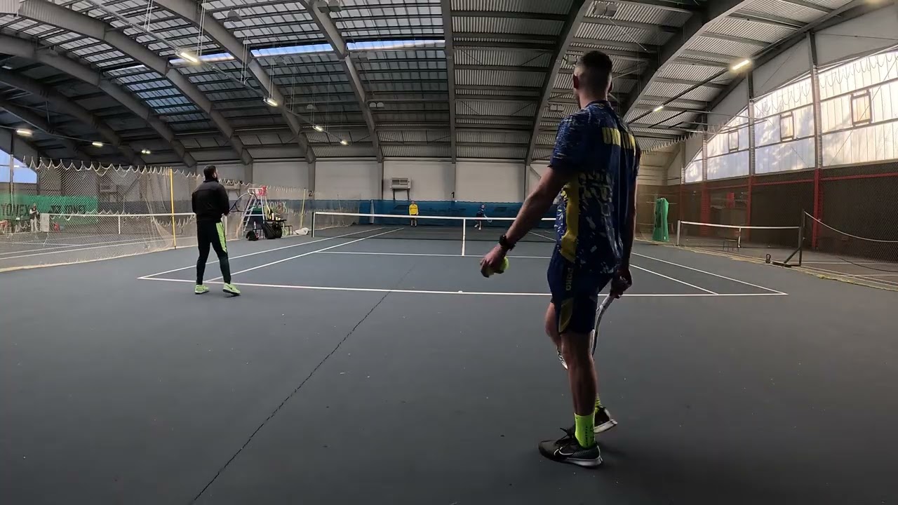Double tennis: 3-team tournament games 1/8 final stage
