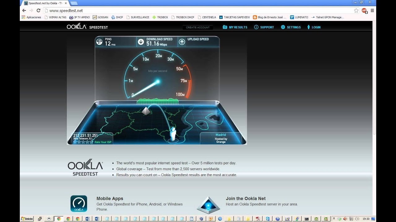 PRIMERAS PRUEBAS DE FIBRA &Oacute;PTICA EN TELE SAT&Eacute;LITE MAZARR&Oacute;N