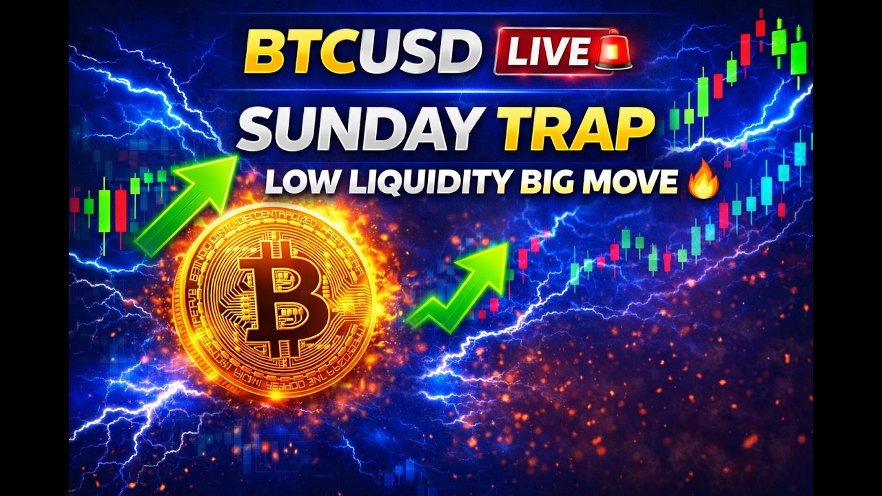 BTCUSD LIVE  | Sunday Trap | Low Liquidity Big Move# btc analysis live,#btc #bitcoin #cryptolive