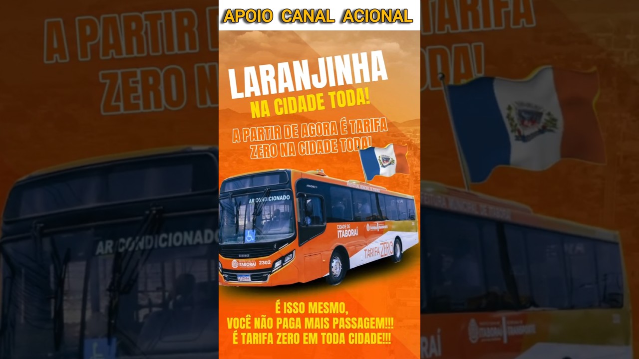 &Ocirc;nibus laranjinha tarifa zero de Itabora&iacute; pra cidade toda #tarifazero #itaborai #transportepublico