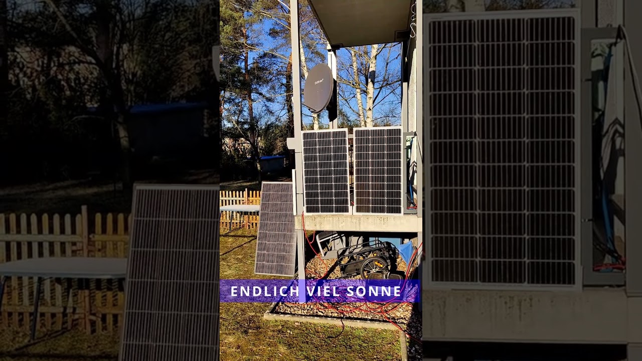 Solar Inselanlage am Balkon #shorts 🌞🌞 #sonne #Photovoltaik volle Ladung